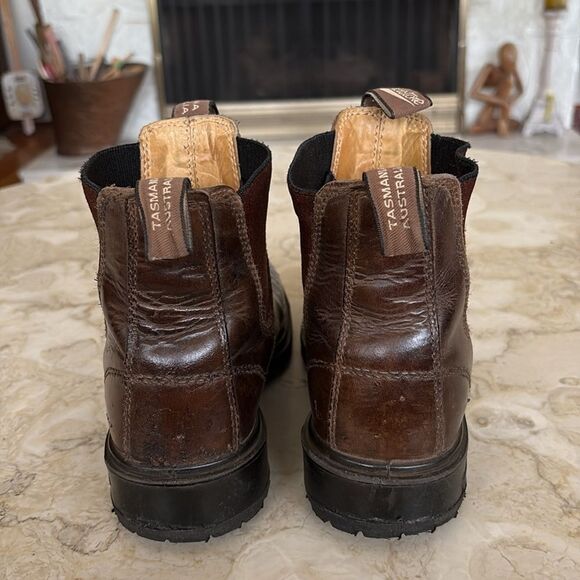 Blundstone Chisel Toe Leather Lined Chelsea Boots Stout Brown - Picture 9 of 14